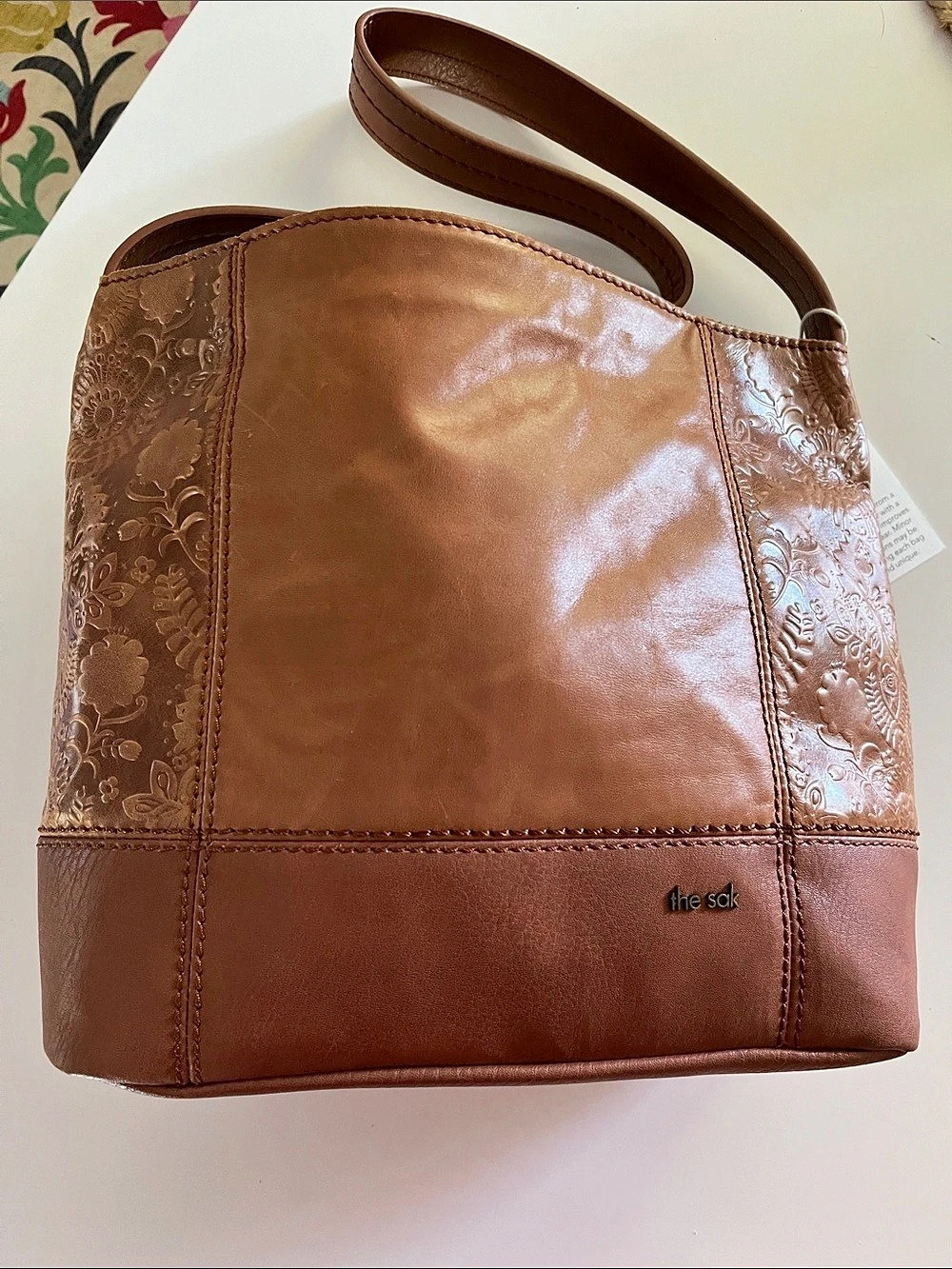 the Sak De Young Leather Hobo Shoulder Bag Brown